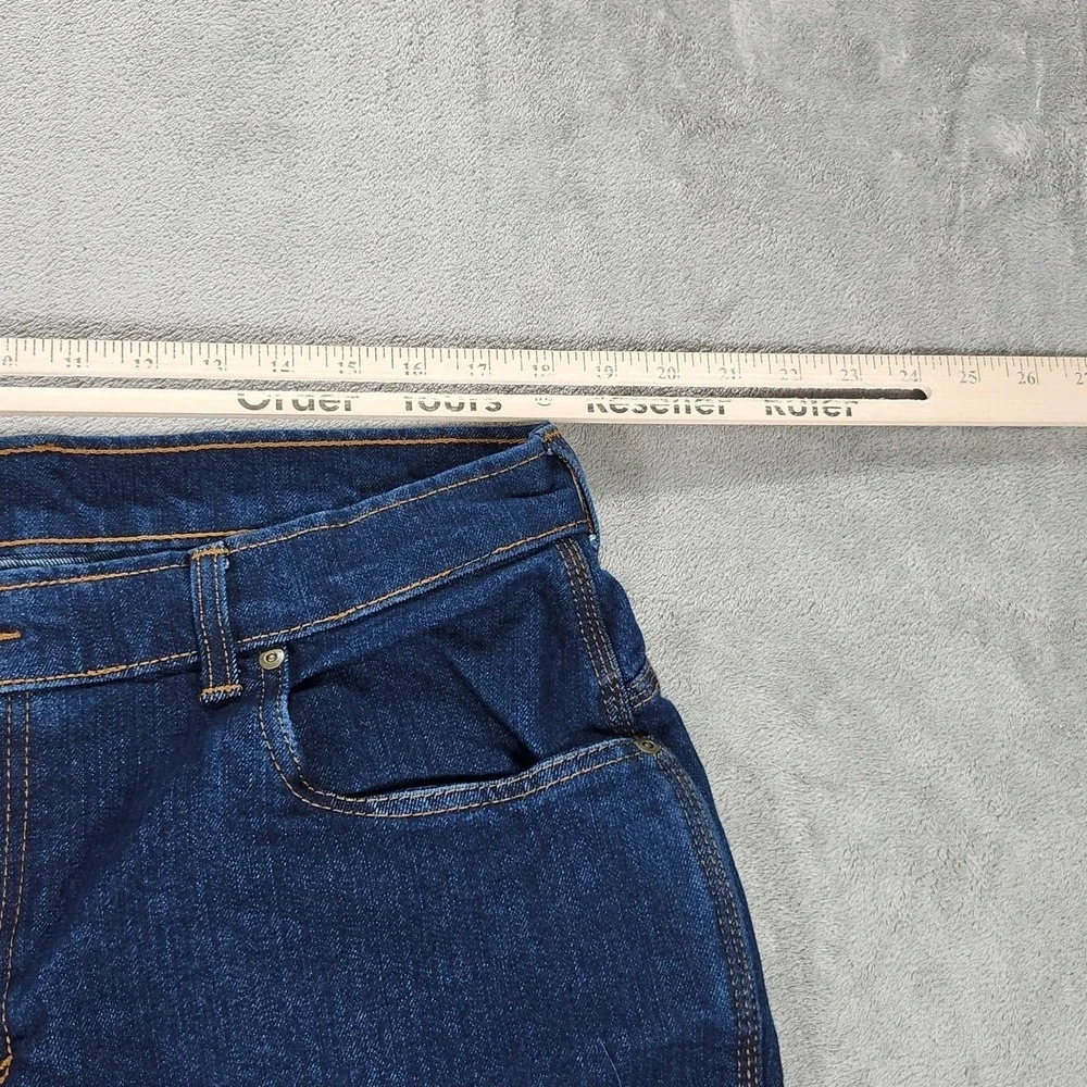 Origin‎ USA Boot Jeans Mens 36x28 Dark Wash Blue Regular Fit Bootcut Denim Pants